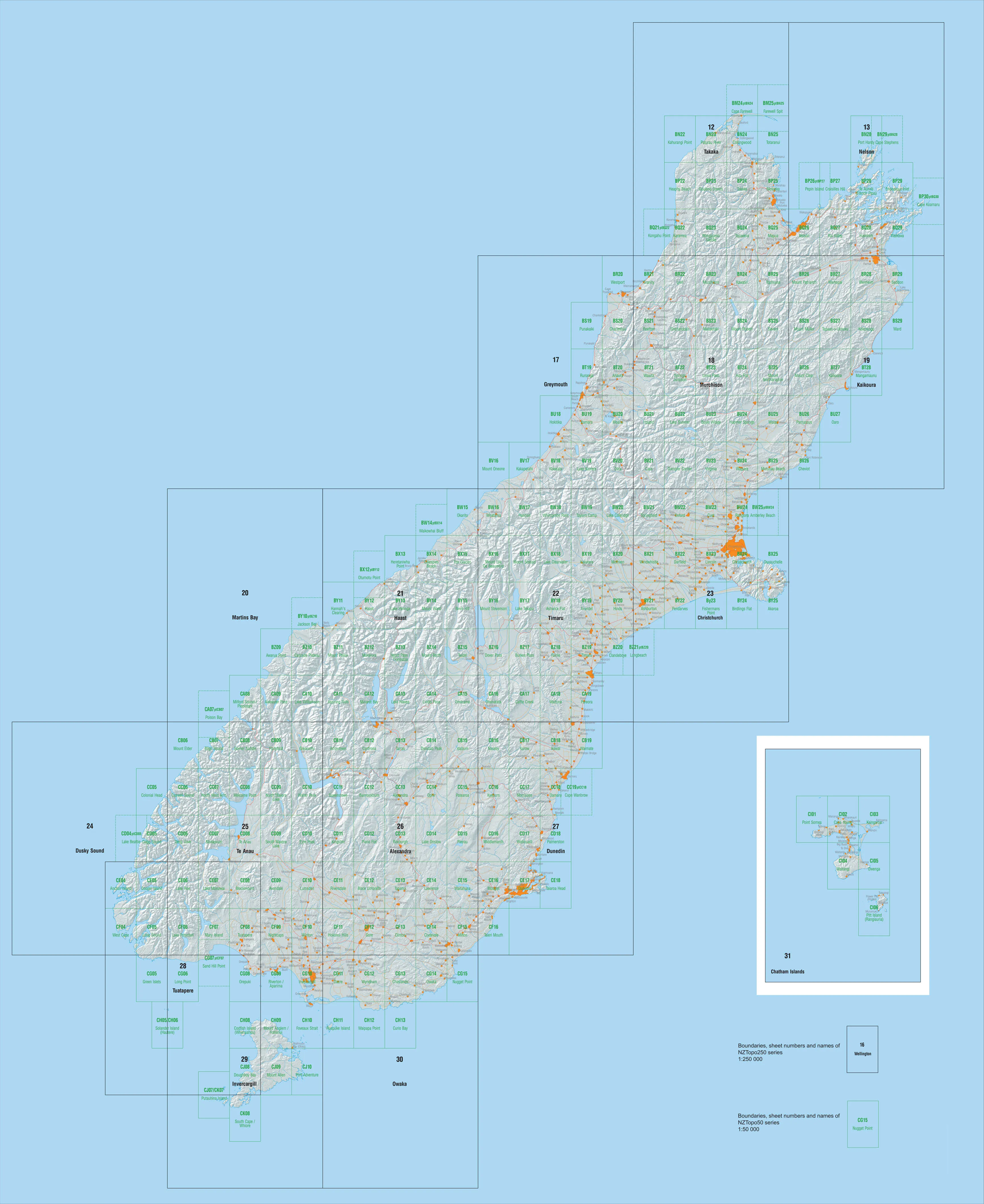 10 - Napier Topo250 map