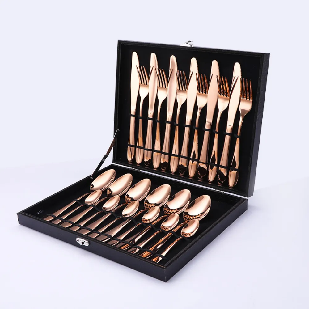 12, 16, & 24 Pc Stainless Steel Cutlery Set