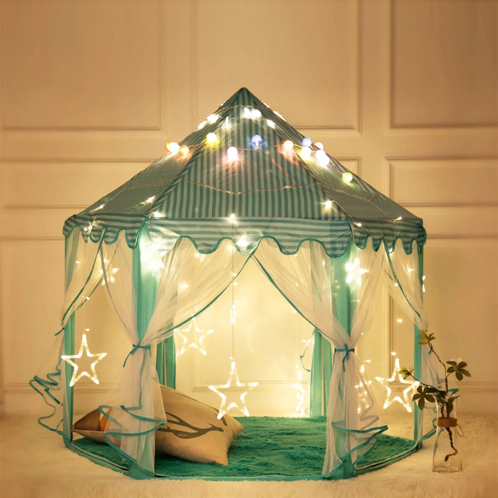 1.4m Princess Castle Play House Large Outdoor Kids Play Tent