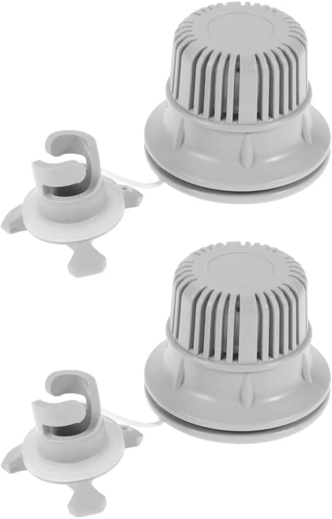 2pcs Boat Air Valve Replacement Inflatable Boat Kayak Air Valve Canoe Universal Fit Air Valve for Boat (Grey)