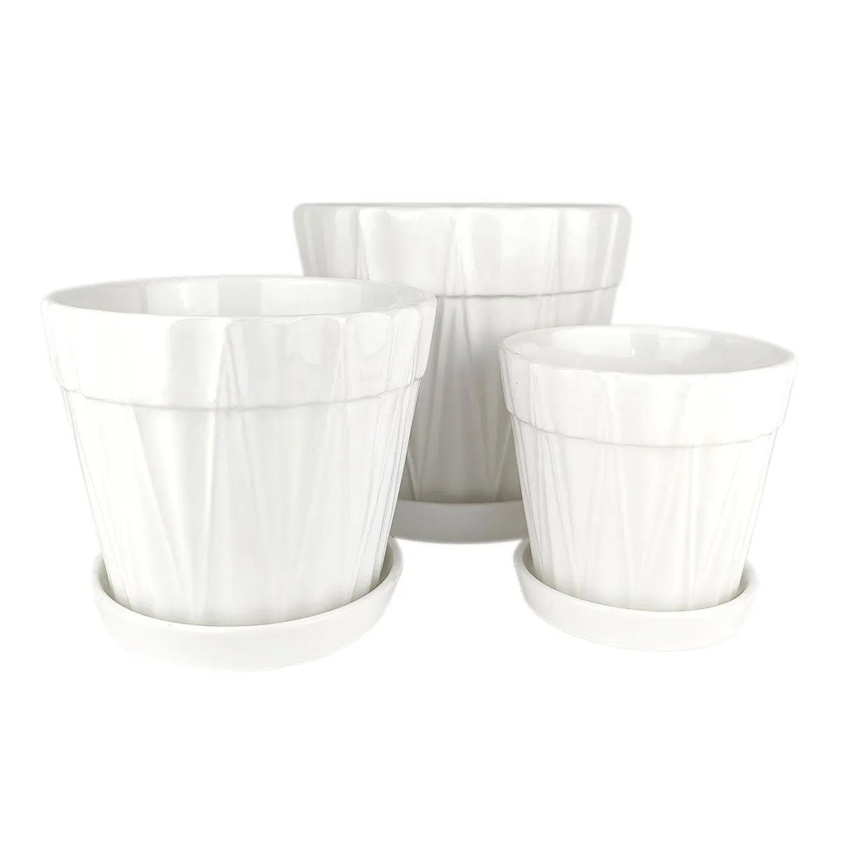 5.5 inch Decorative Ceramic Pot With Saucer