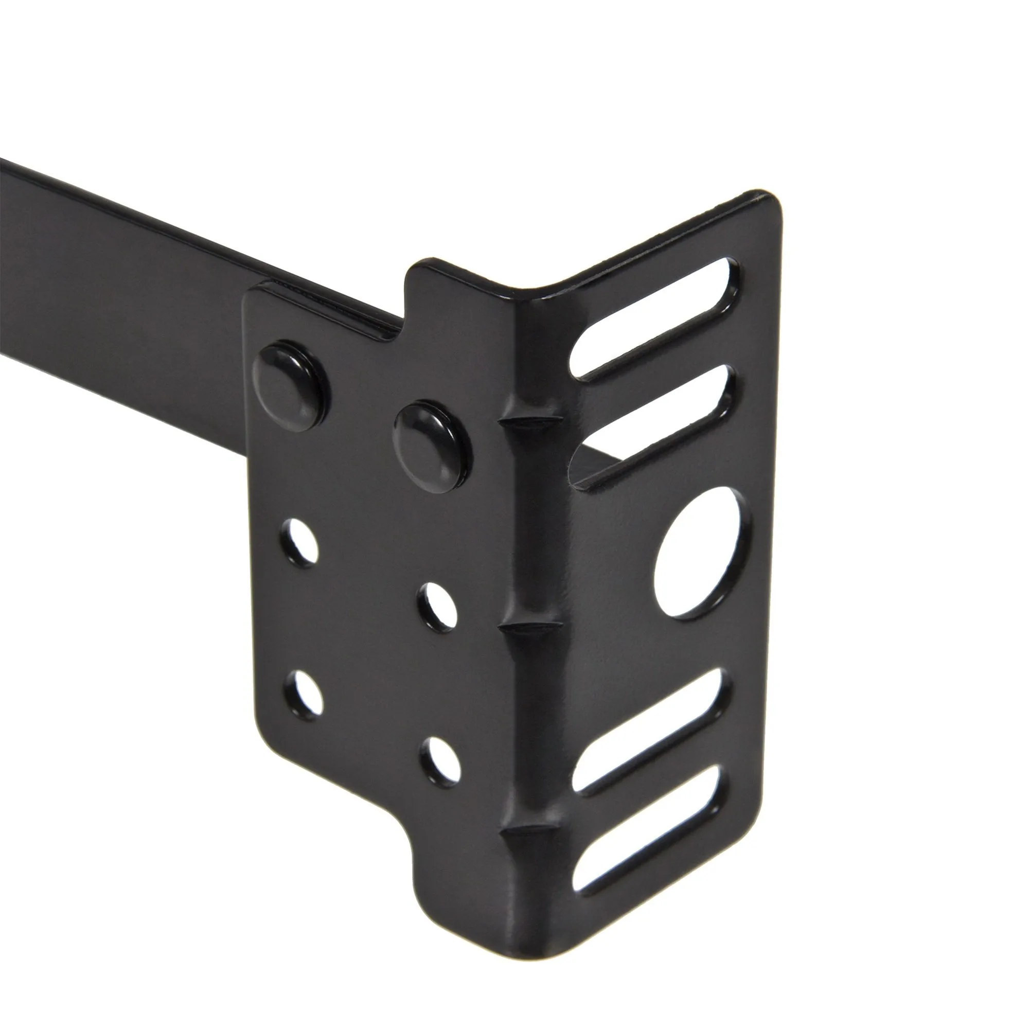 Adjustable Metal Bed Frame w/ Locking Wheels
