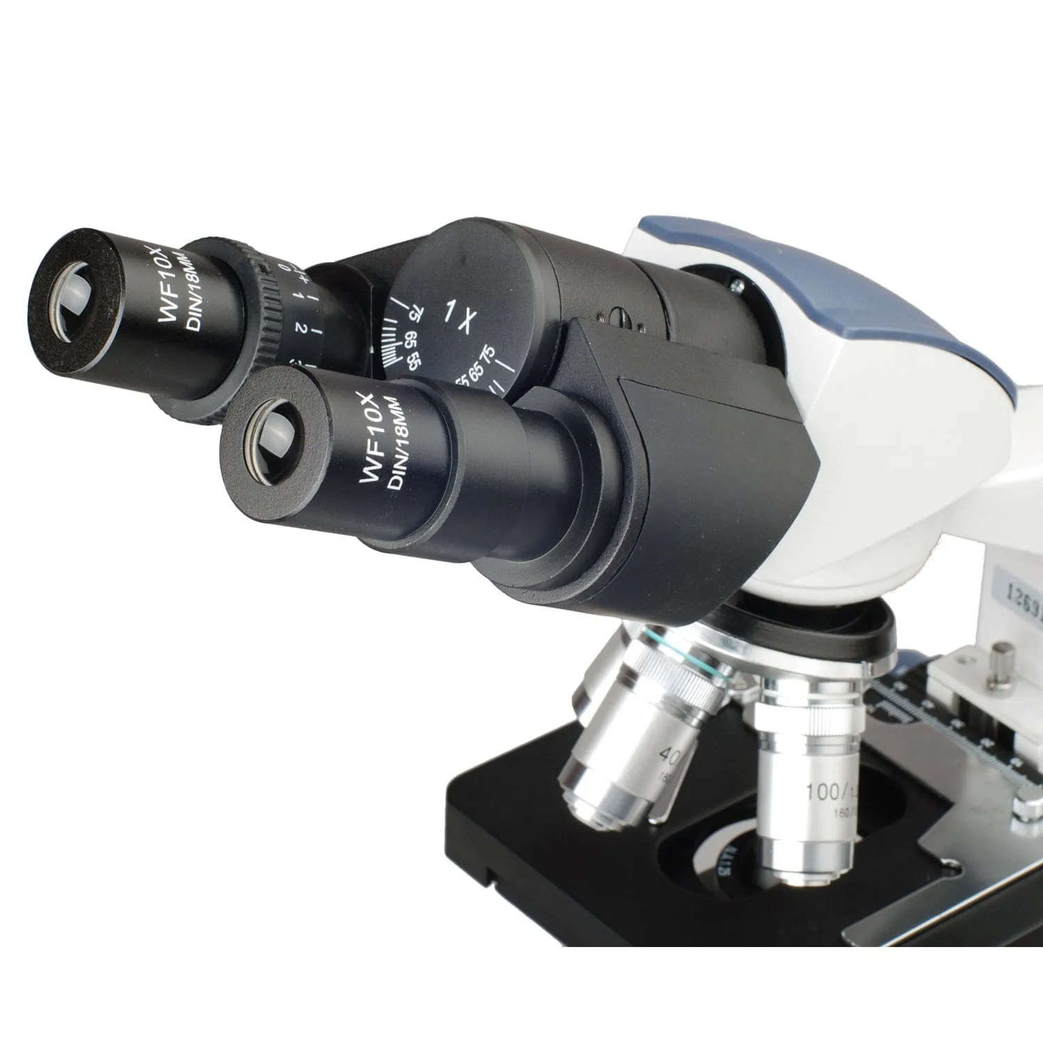 AmScope B120 Series Binocular Compound Microscope 40X-2000X Magnification with LED, Siedentopf Head and 50 Blank Slides