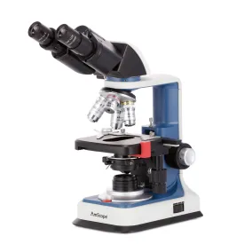 AmScope B120C-R Series USB-C Rechargeable Student Binocular Compound Microscope 40X-2500X Magnification with 3D Two-Layer Mechanical Stage, Achromatic Objectives, & LED illuminator   Optional Camera