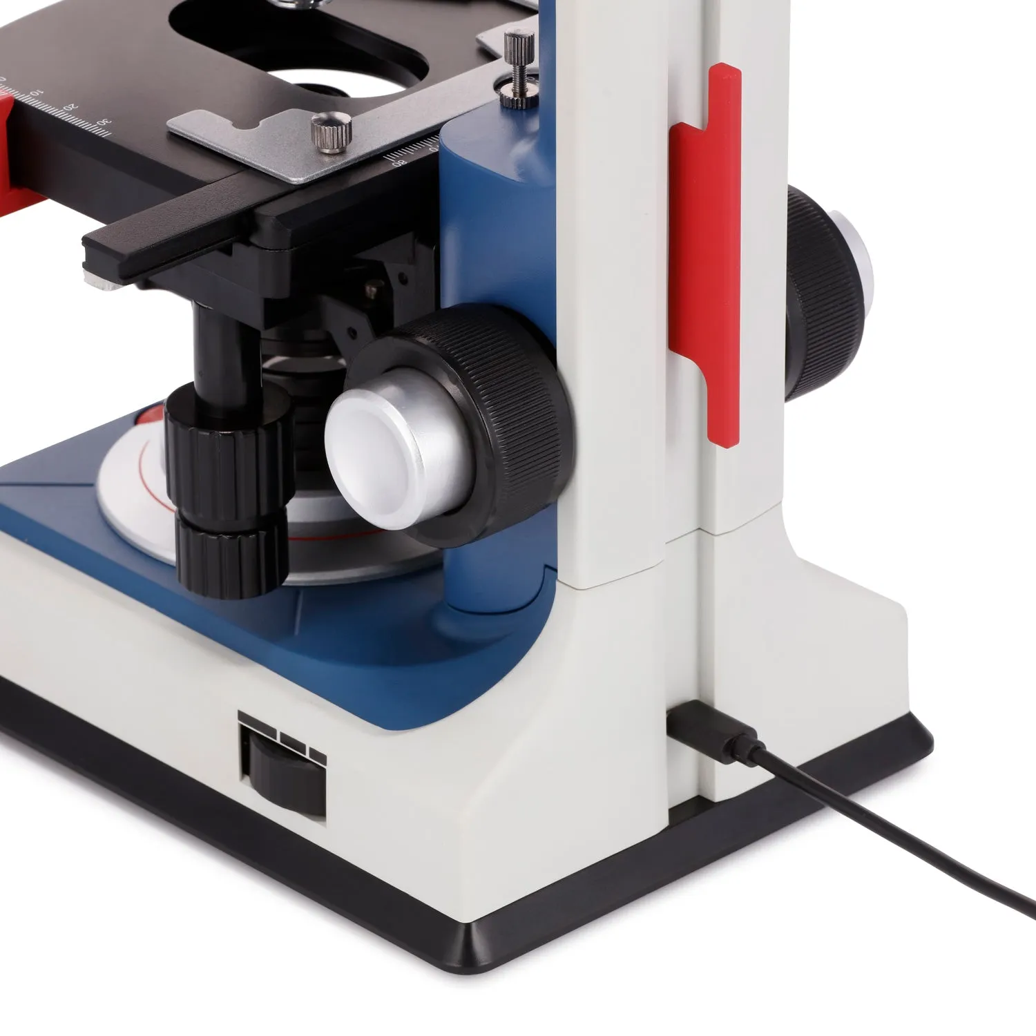 AmScope B120C-R Series USB-C Rechargeable Student Binocular Compound Microscope 40X-2500X Magnification with 3D Two-Layer Mechanical Stage, Achromatic Objectives, & LED illuminator   Optional Camera