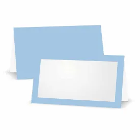 Baby Blue Place Cards - Tent Style