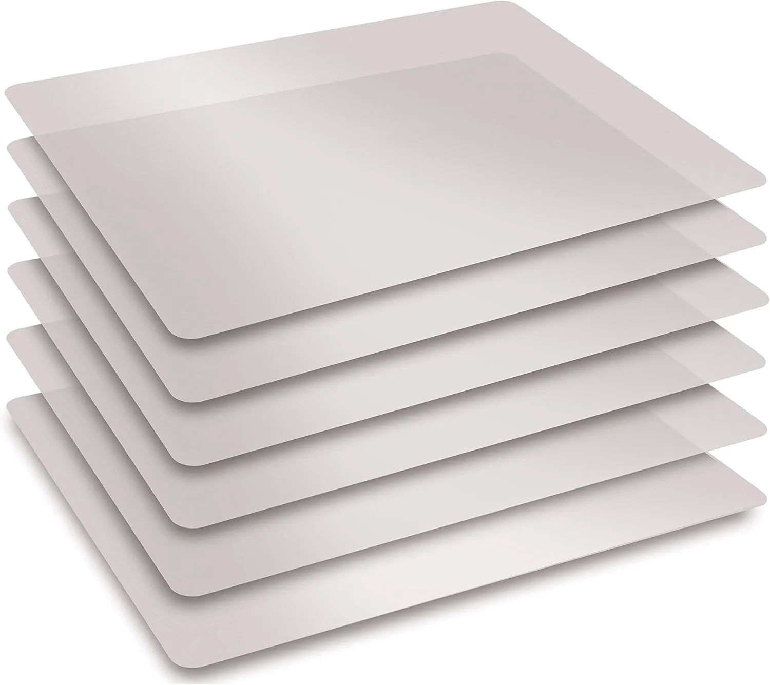 Better Kitchen Products Extra Thick Flexible Frosted Clear Plastic Cutting Mats, 12" x 18", Set of 6