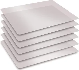 Better Kitchen Products Extra Thick Flexible Frosted Clear Plastic Cutting Mats, 12" x 18", Set of 6