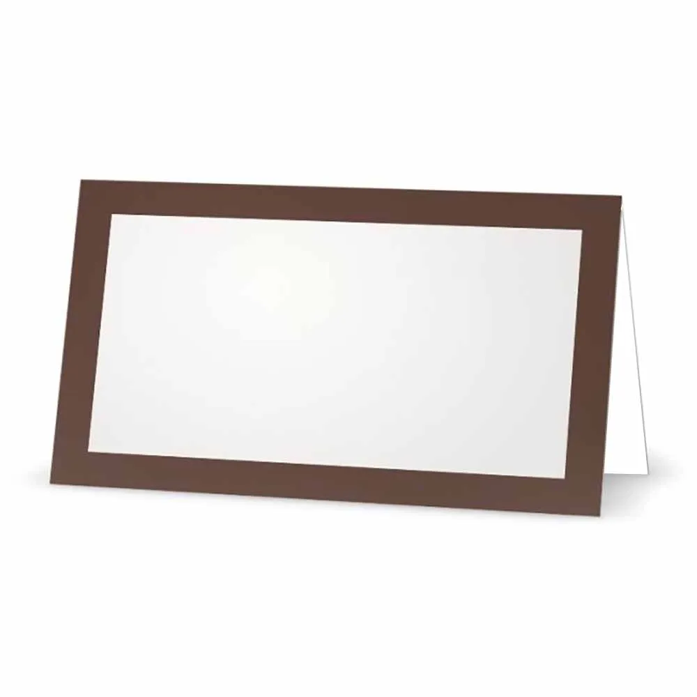 Brown Place Cards - Tent Style