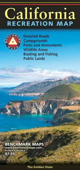 California, The Golden State, Recreation Map, 2022 Edition (Benchmark Recreation Maps) Map  August 31, 2022