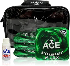 Cluster Flux | ACE Pro Cornhole Bags   PRO Kits | Cluster Pad Technology | Dual Sided Slick Stick All Weather | Optional Bag Break in and Carrying Case | Set of 4