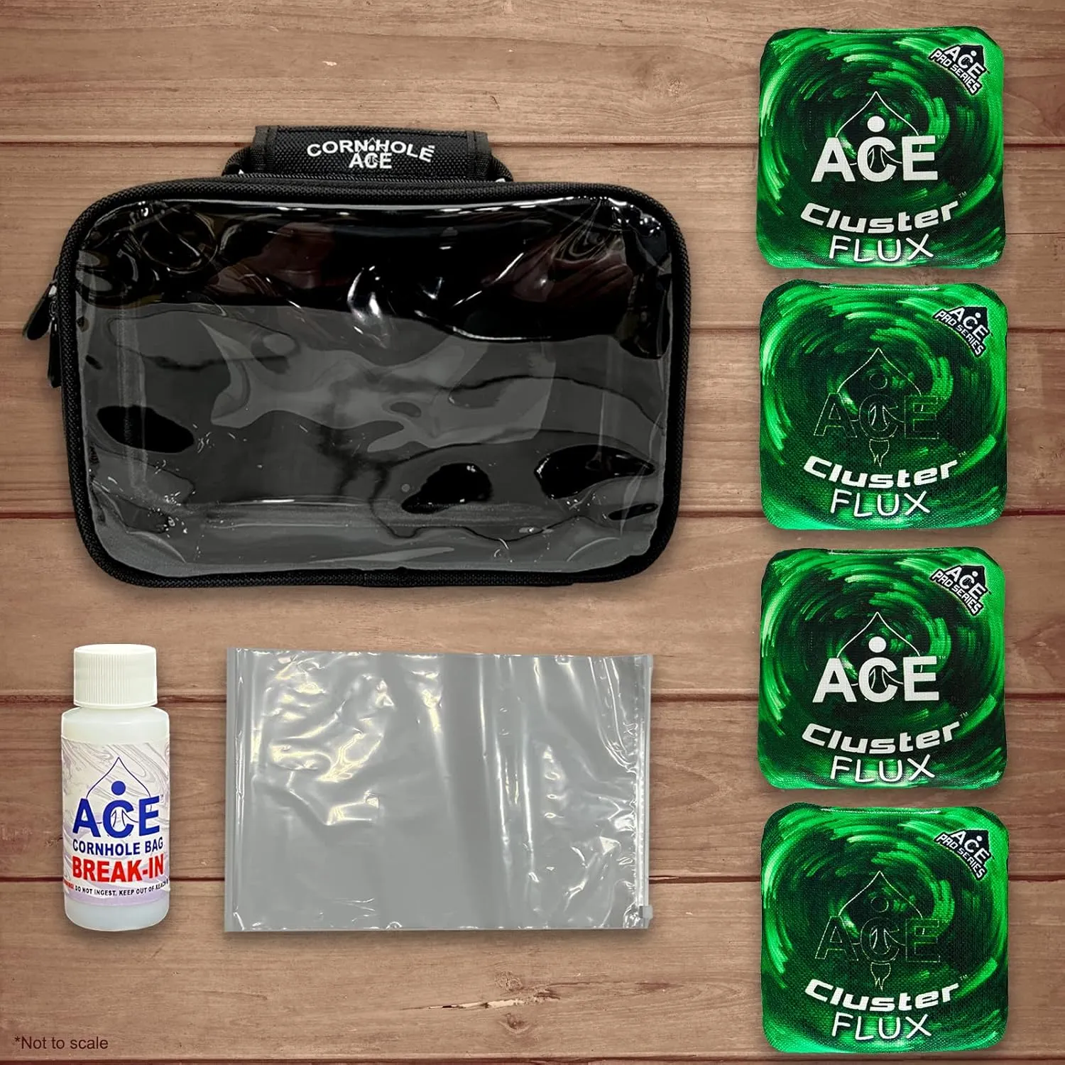 Cluster Flux | ACE Pro Cornhole Bags   PRO Kits | Cluster Pad Technology | Dual Sided Slick Stick All Weather | Optional Bag Break in and Carrying Case | Set of 4