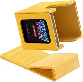 Commander Deck Box Lite - Card Display with Snap Card Holder & Removable Cover, Fits 100  Single-Sleeved Cards, Ideal for MTG, PTCG, OPCG, SWU & More (Yellow)