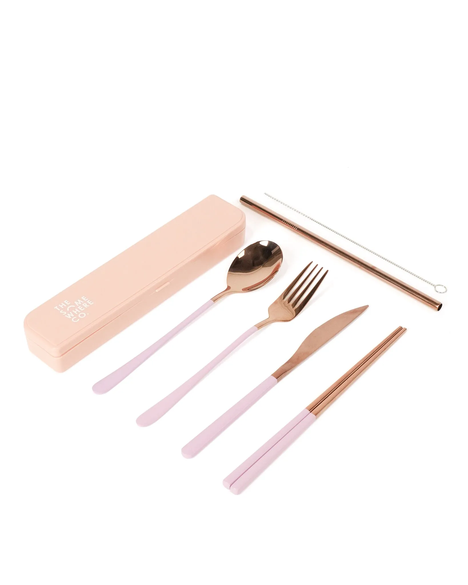Cutlery Kit - Rose Gold with Lilac Handle