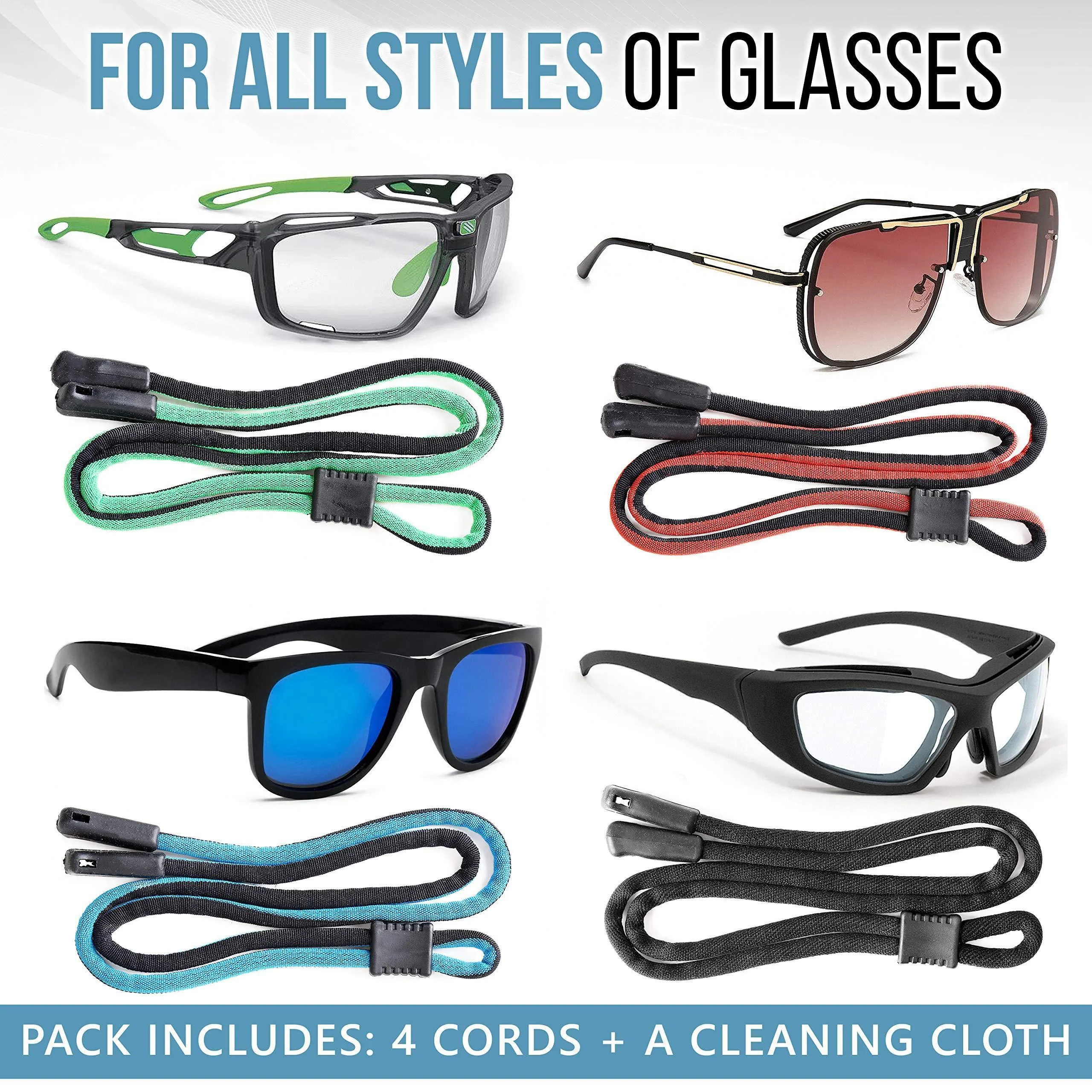 Eyeglasses String Holder Strap Glasses Chains for Women Man 4 Pack 27 inch Long