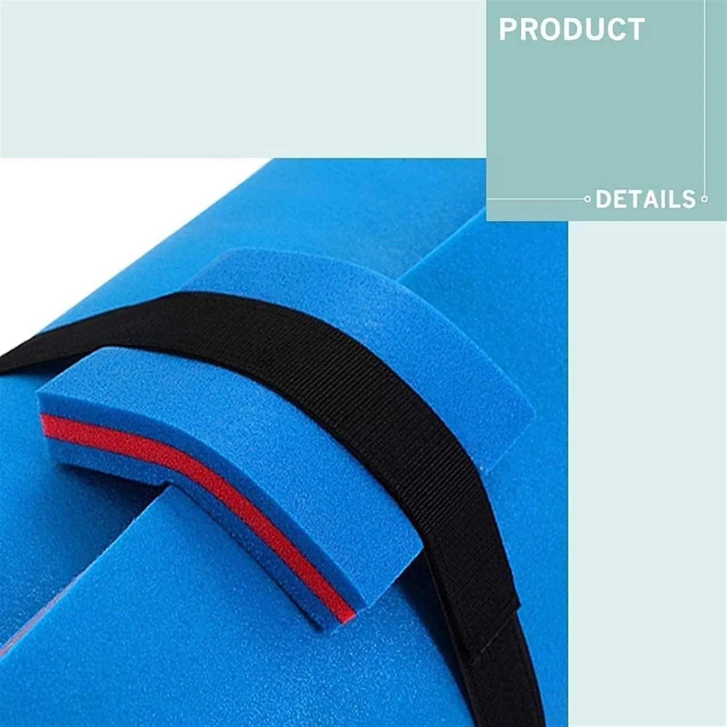 Floating Water Mat, Floating Mat, with Rolling Pillow Design, Bouncy Tear-Resistant 3-Layer XPE Foam, Roll-Up Floating Island River Rafts