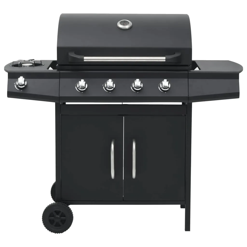 Gas Barbecue Grill 4 1 Cooking Zone Black Steel