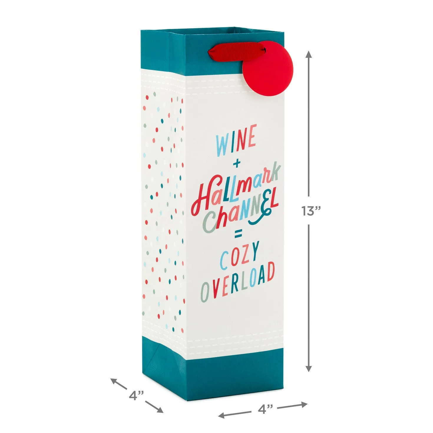 Hallmark 13'' Hallmark Channel Wine Bottle Gift Bag