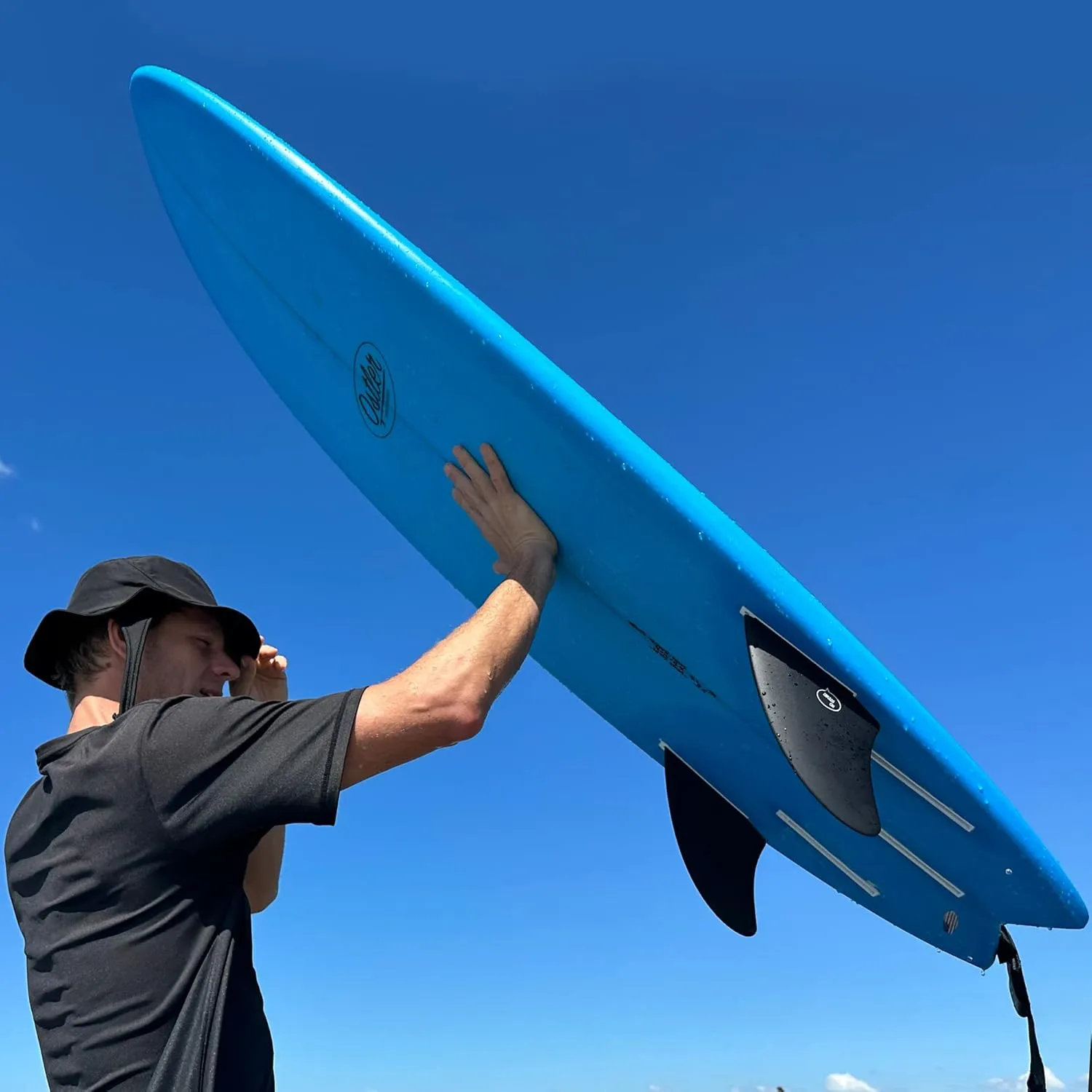 Ho Stevie! Surfboard Twin (2) Keel Fins - Speed and Flow for Fish Surf Boards - Stronger Than Regular Nylon Fins - Fin Key, Screws, Wax Comb and Travel Case Included