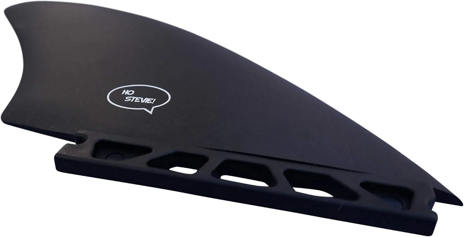 Ho Stevie! Surfboard Twin (2) Keel Fins - Speed and Flow for Fish Surf Boards - Stronger Than Regular Nylon Fins - Fin Key, Screws, Wax Comb and Travel Case Included
