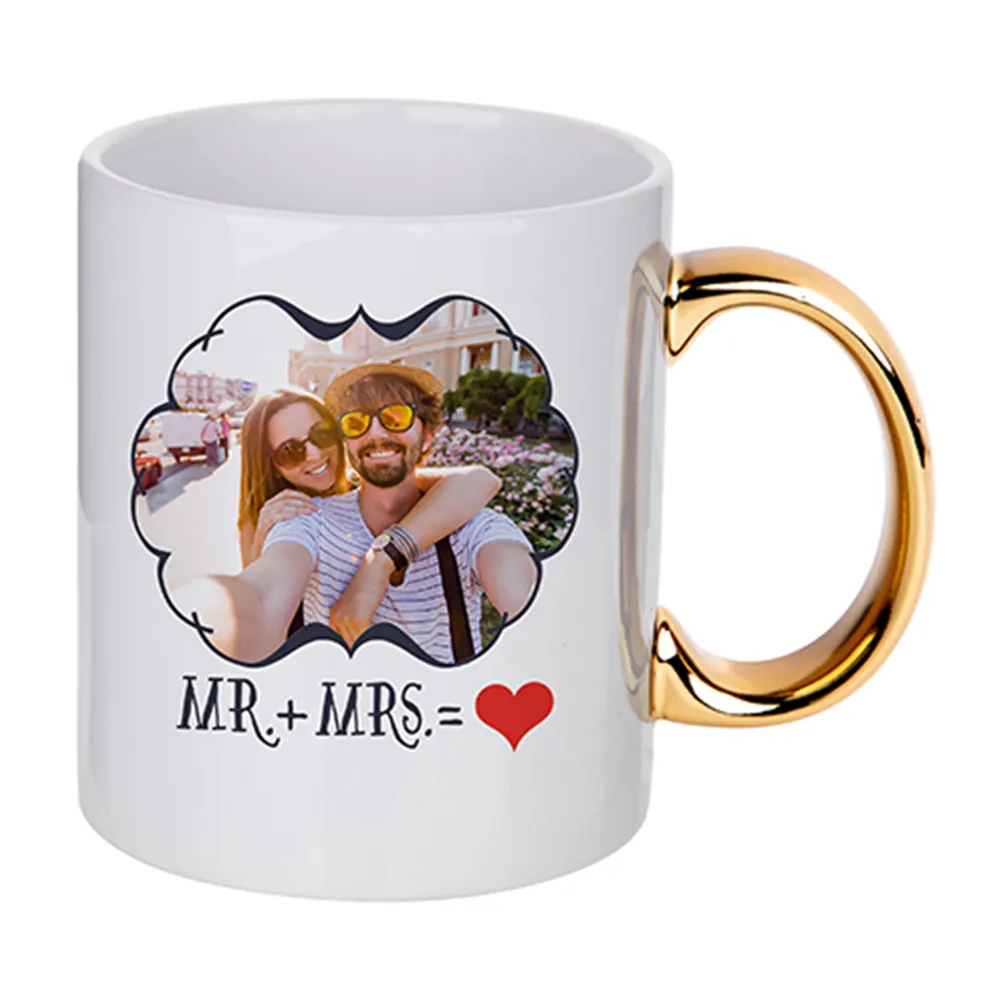 HPN SubliCraft 11 oz. Plated Handle Sublimation Ceramic Mug - 36 per case