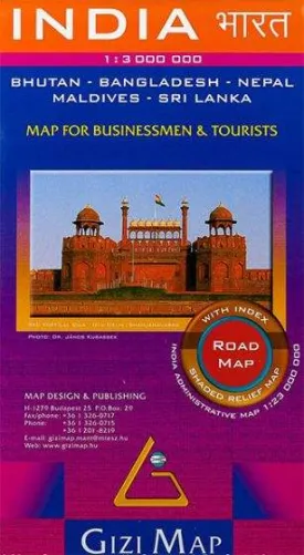 India & Surrounds Road Map by Express Map (2010)
