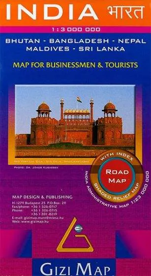 India & Surrounds Road Map by Express Map (2010)