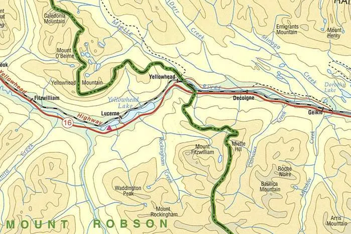 Jasper National Park & Northern Alberta Road Map (2nd Edition) by ITMB (2012)