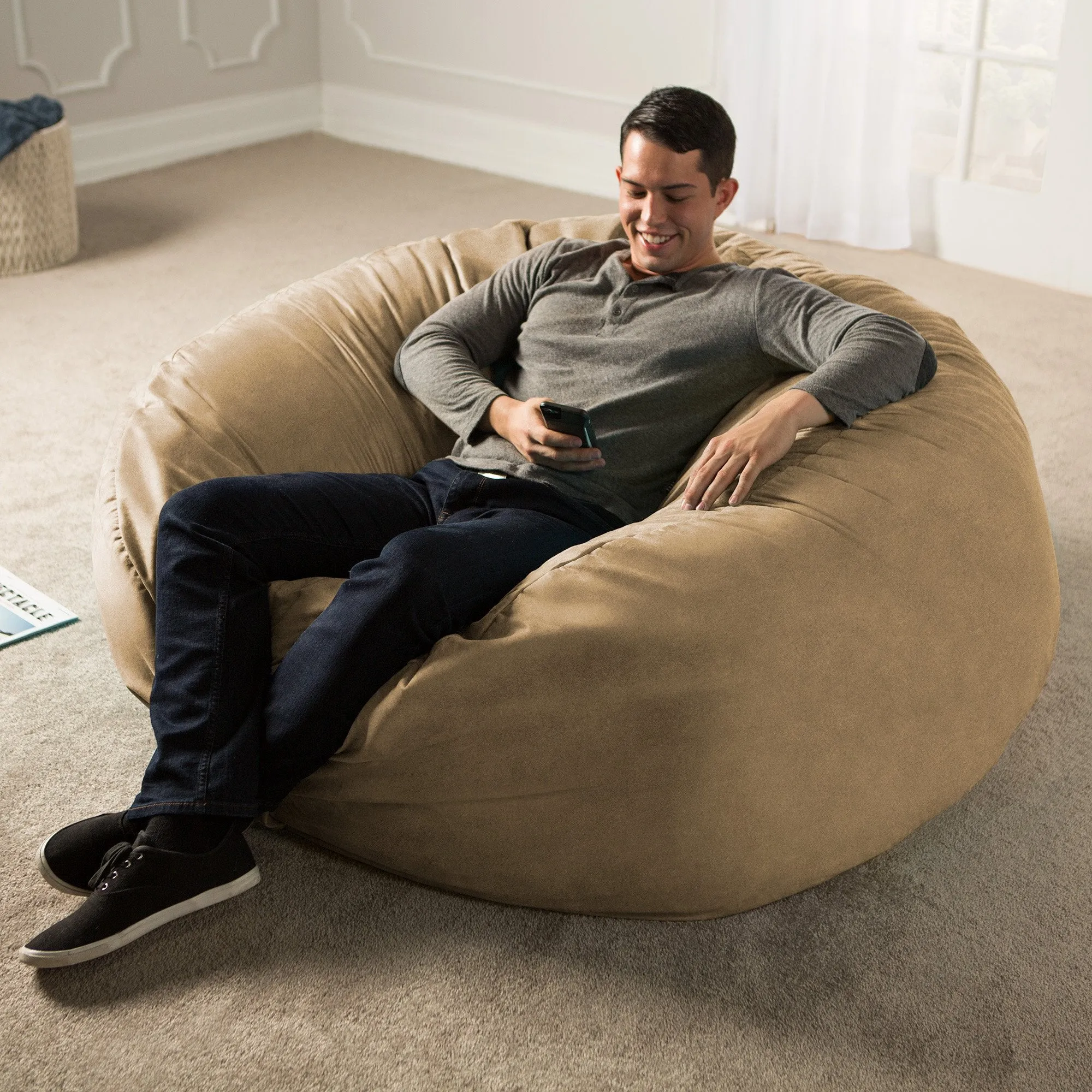 Jaxx Saxx 5' Removable Cover Round Bean Bag