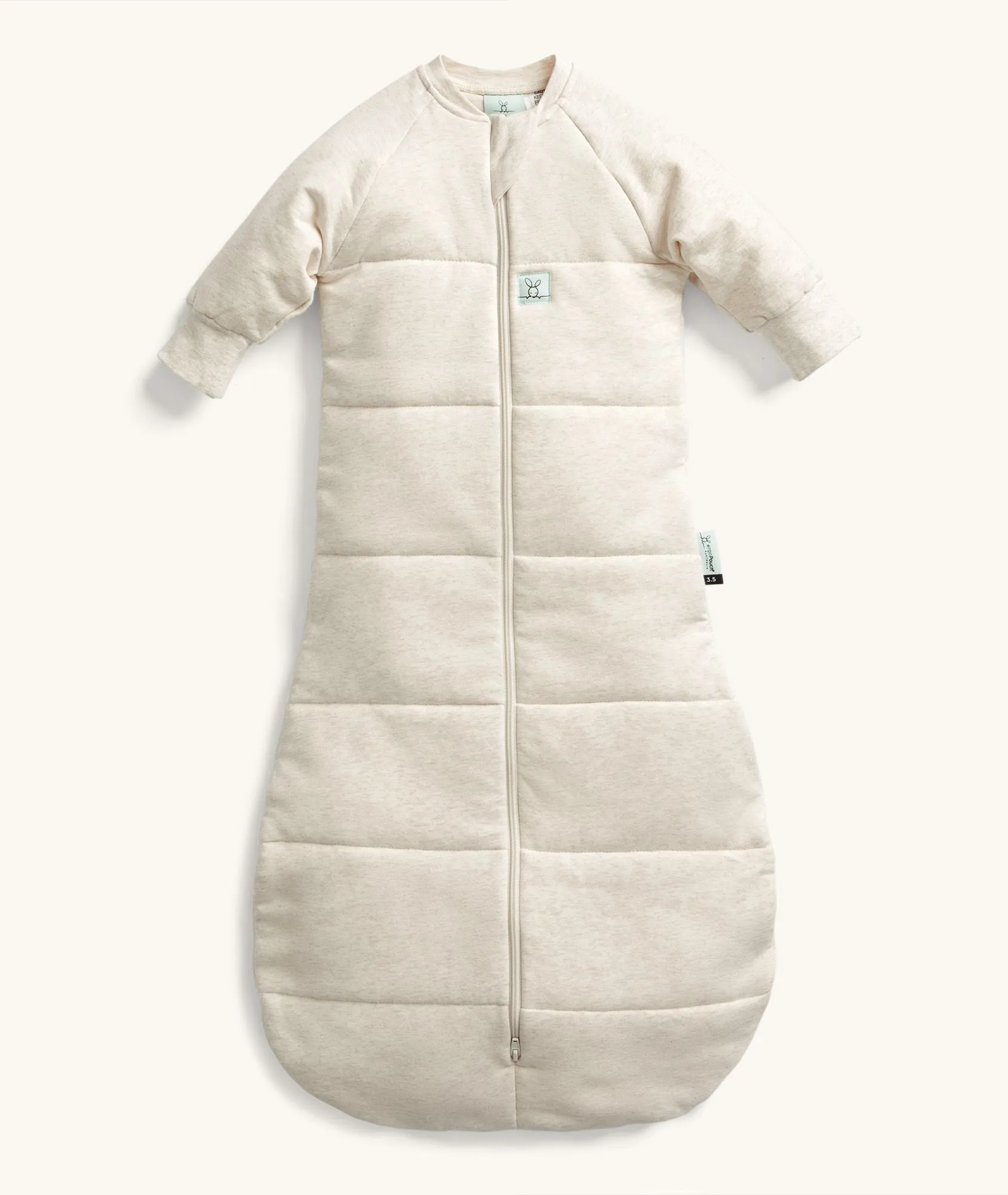 Jersey Sleeping Bag 2.5 TOG Sleeved Oatmeal Marle