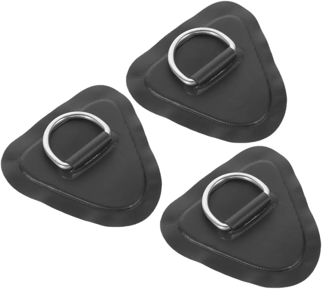 KESYOO 3pcs Kayak Accessories Boat Cords Sup Straps Heavy Duty Paddle Board Accessories Kayak Deck Anchor Line Buckle Kayak Paddle Drip Rings Leash Kayaks Black 304 Stainless Steel