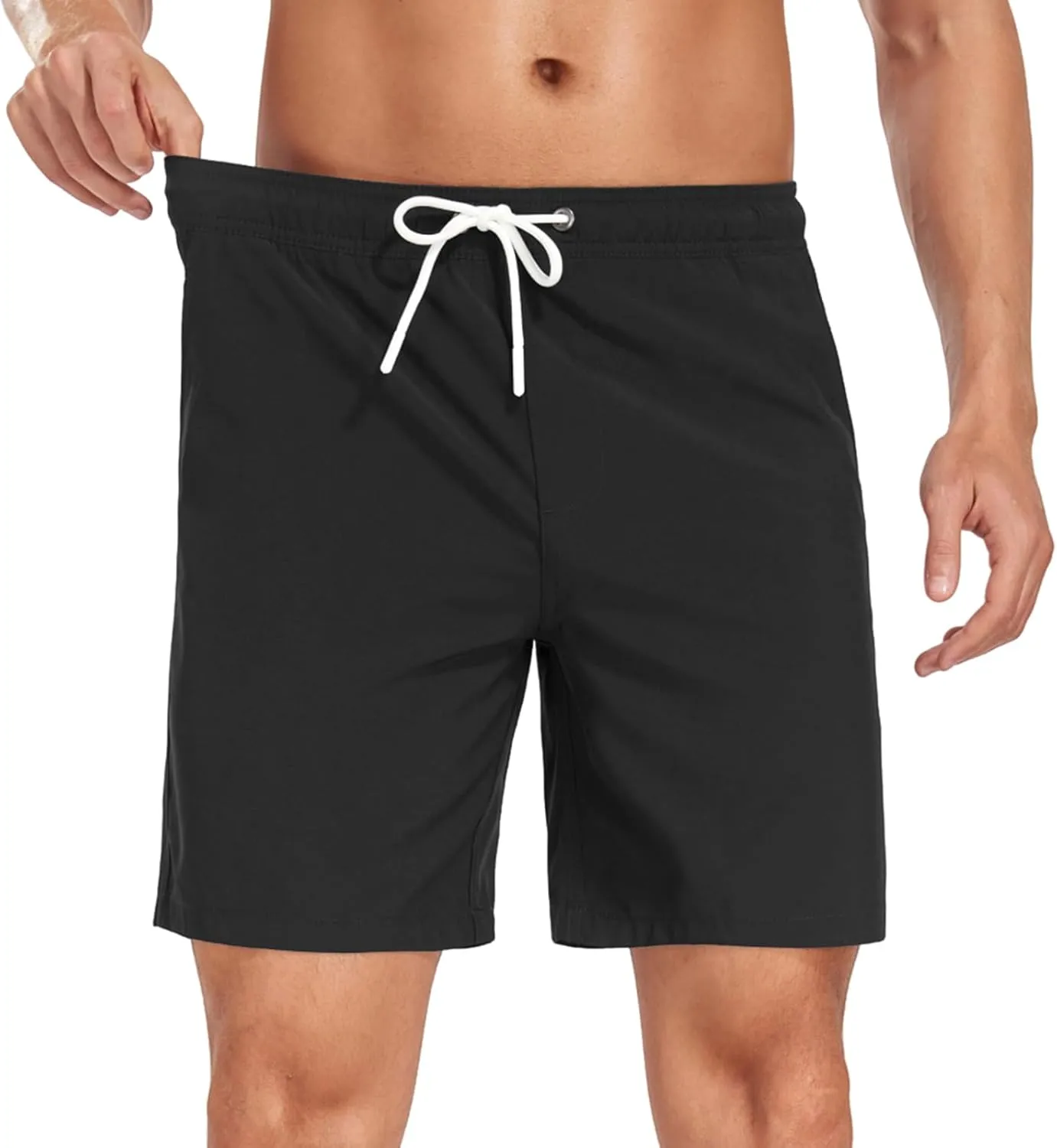 Mens Swim Trunks with Compression Liner 7 inch Inseam Bathing Suit Swim Shorts Men