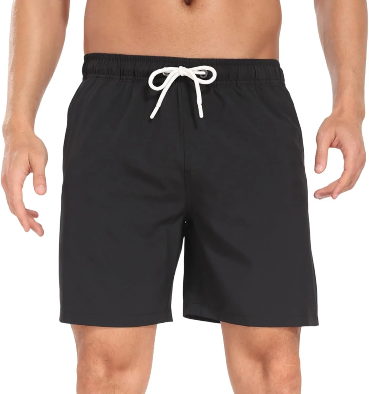 Mens Swim Trunks with Compression Liner 7 inch Inseam Bathing Suit Swim Shorts Men