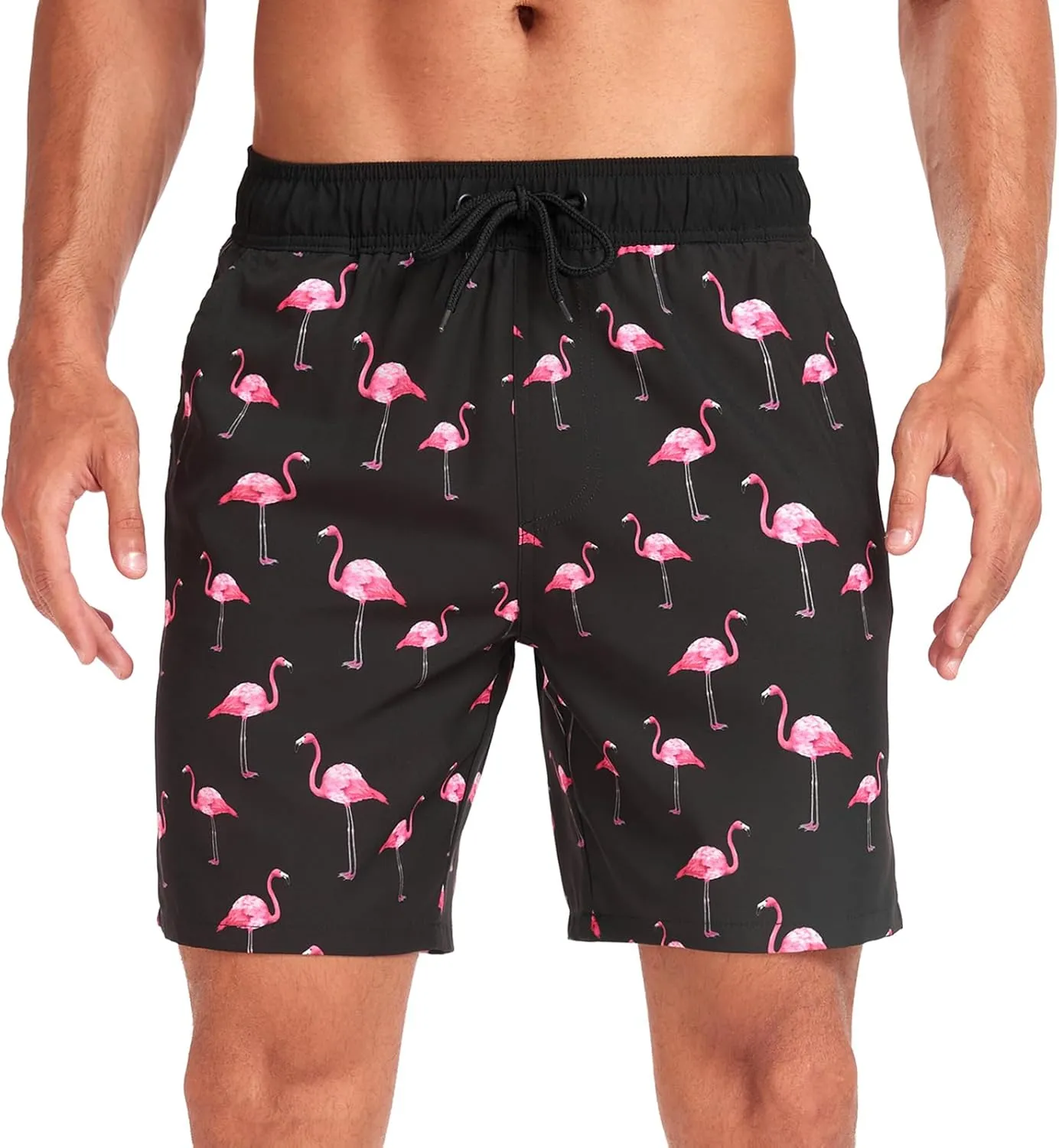 Mens Swim Trunks with Compression Liner 7 inch Inseam Bathing Suit Swim Shorts Men