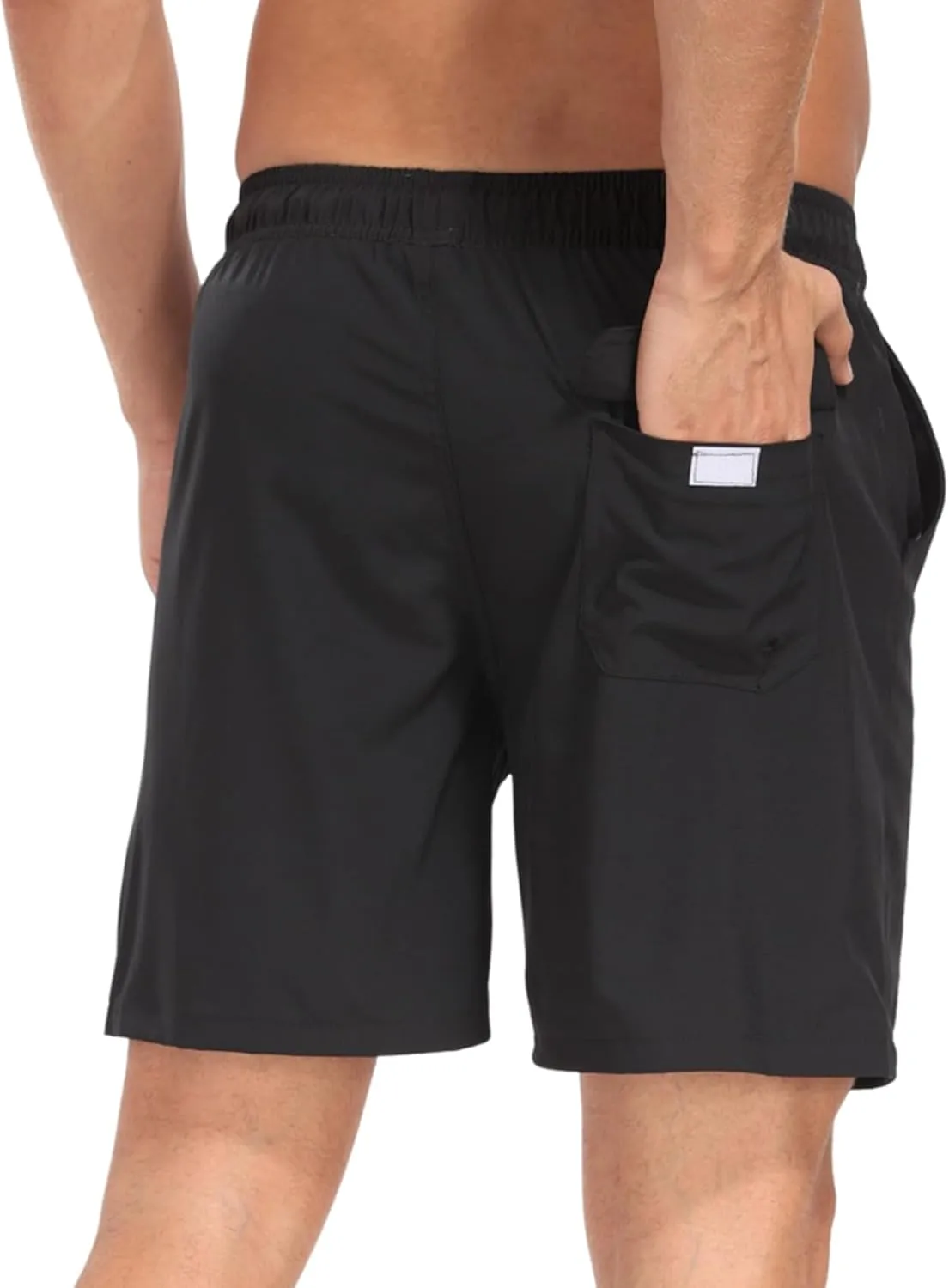 Mens Swim Trunks with Compression Liner 7 inch Inseam Bathing Suit Swim Shorts Men