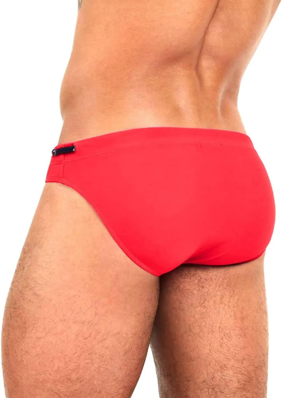 MIZOK Men's Swimwear Bikini Swimming Briefs Drawstring Swimsuits Board Surf Shorts Trunks