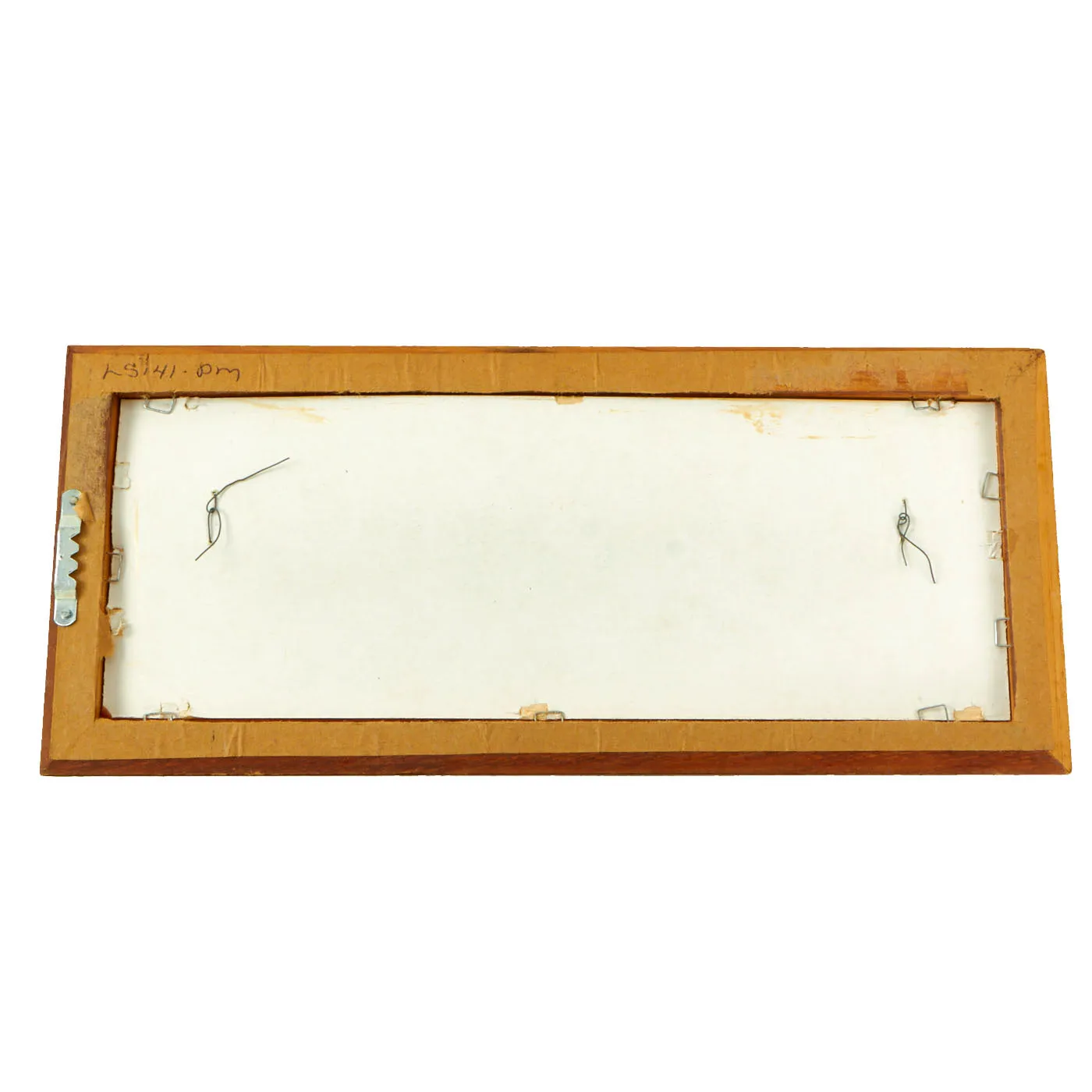 Original German WWII German Prisoner of War Framed Carved Wooden Luftwaffe Dagger From Camp Concordia, Kansas - 12” x 5”