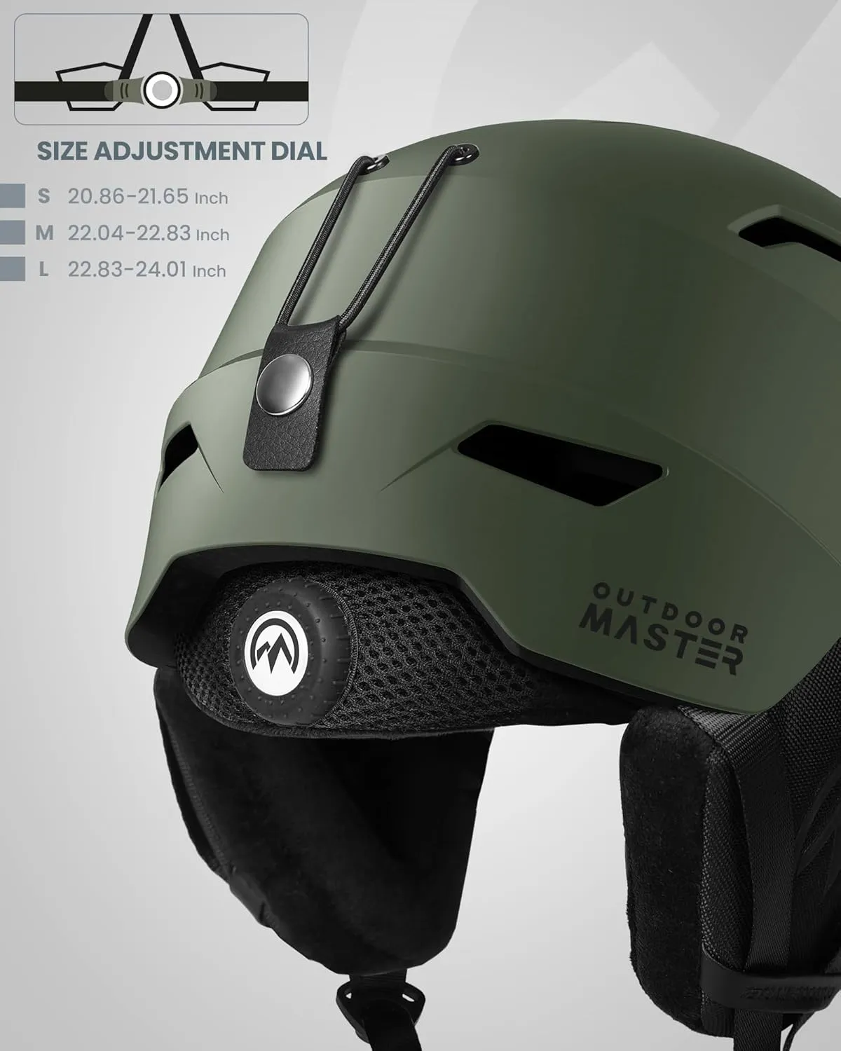 OutdoorMaster Ski Helmet Set,Snowboard Helmet with Goggles for Adults - Durable PC Shell, Protective EPS Foam & 10 Cooling Vents -Snow Helmets for Men, Women & Youth