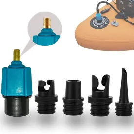 Paddle Board Pump Adapter, Air Pump Adapter for Inflatables, SUP Pump Adaptor with 4 Air Valve Nozzles for Inflatable Boat, Stand Up Paddle Board,Inflatable Bed, Compressor Air Valve Converter