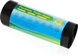 Portable Toilet Bags - 8 Gallon Camping Toilet Bags, Biodegradable Travel Potty Bag for Portable Toilet, Thickened Camp Toilet Waste Bags for 5 Gallon Bucket Toilet, Compostable Trash Bags