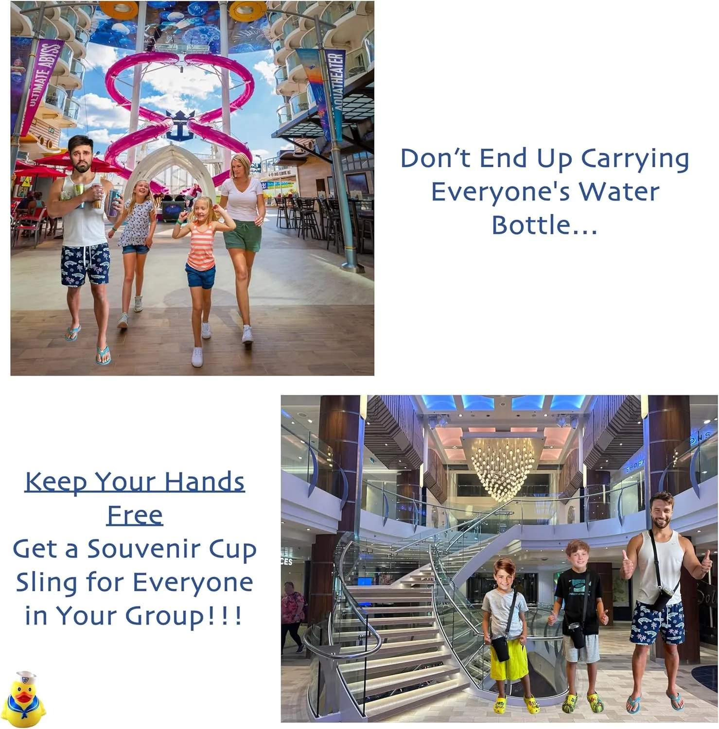 Royal Caribbean Cruise Essentials 2024 - 2-Pack Cup Sling (Pink)