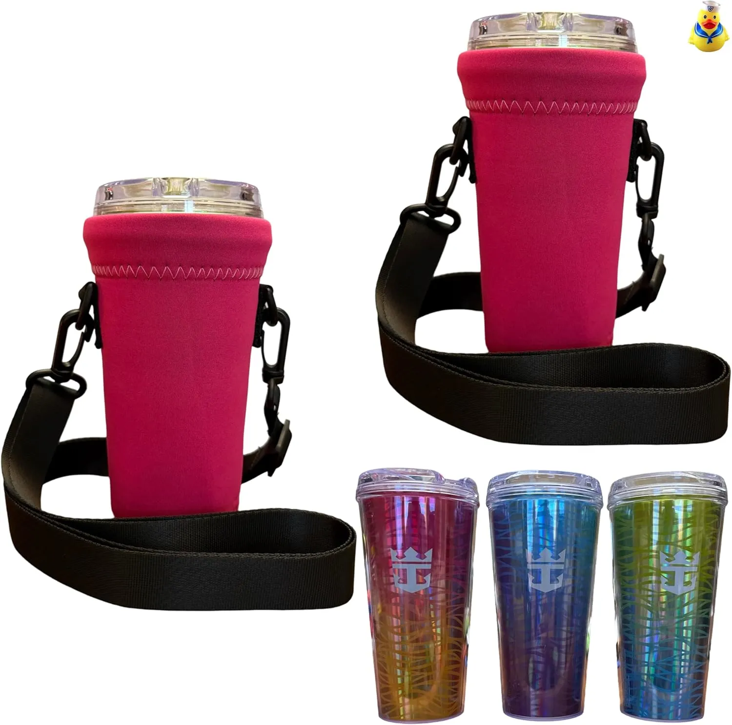 Royal Caribbean Cruise Essentials 2024 - 2-Pack Cup Sling (Pink)