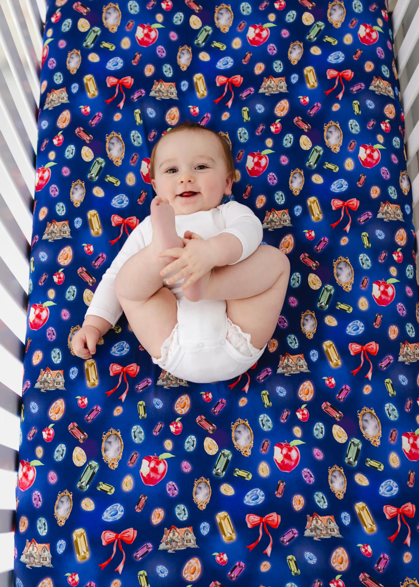 Snow White Bamboo Crib Sheet