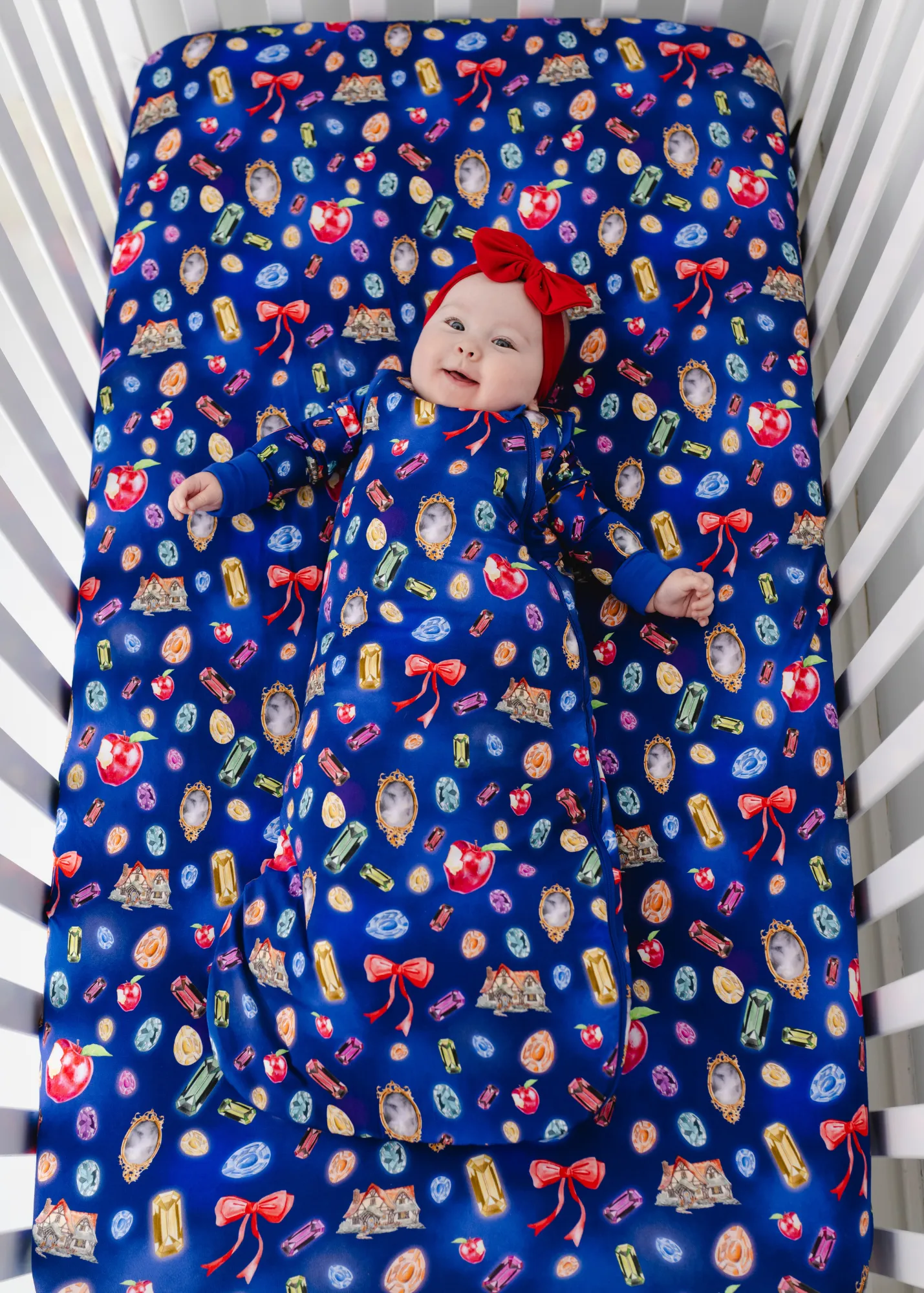 Snow White Bamboo Crib Sheet