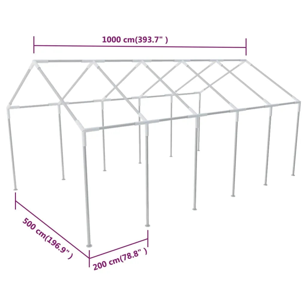 Steel Frame for Party Tent 10 x 5 m 60 kg