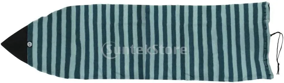Surfboard Sock Cover, 5'0'' -10'6'' Lightweight Board Bag Surfboard Stretch Organizer Pouch Light Protective Surf Board Bag Pointed Nose
