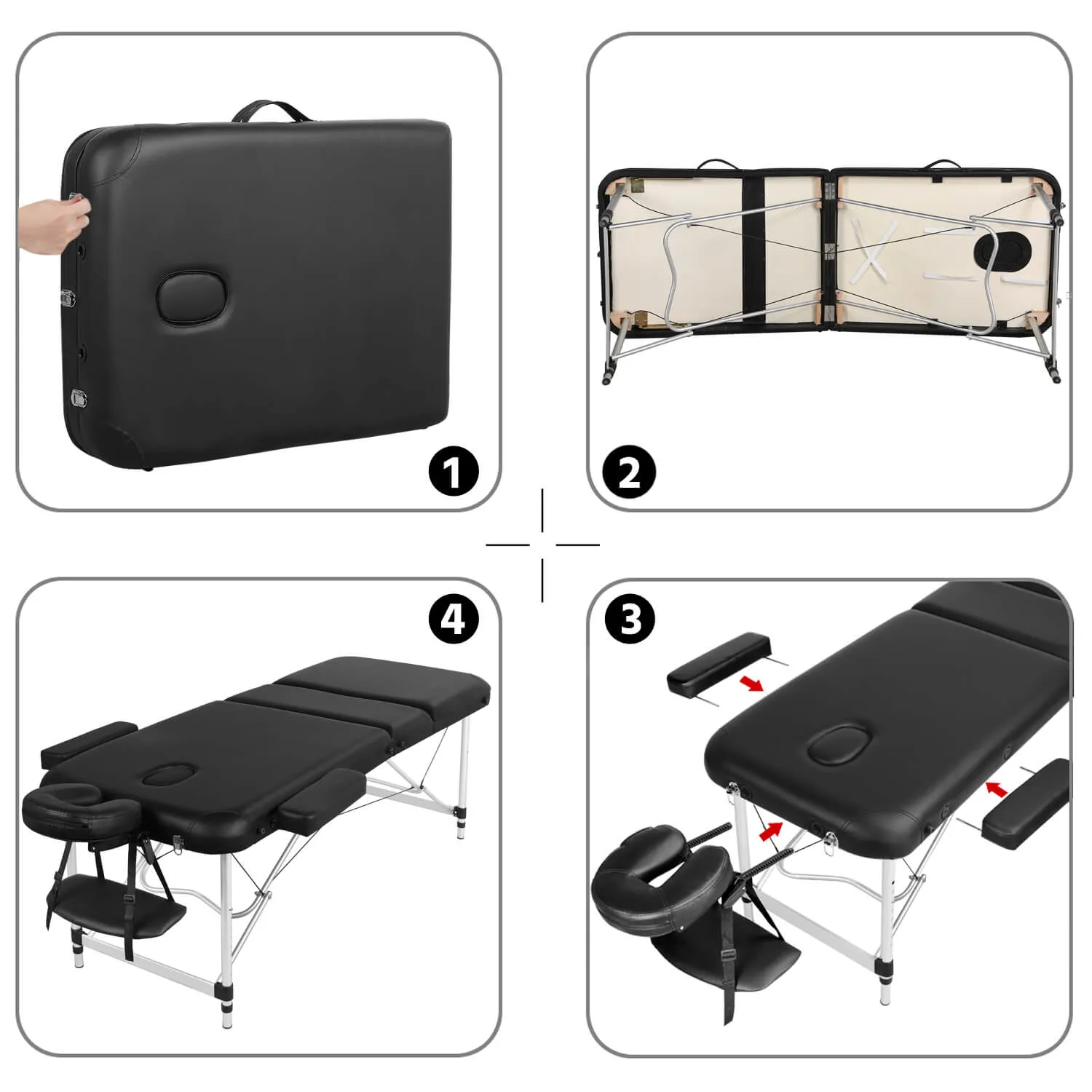 Yaheetech 28“ Adjustable Massage Bed