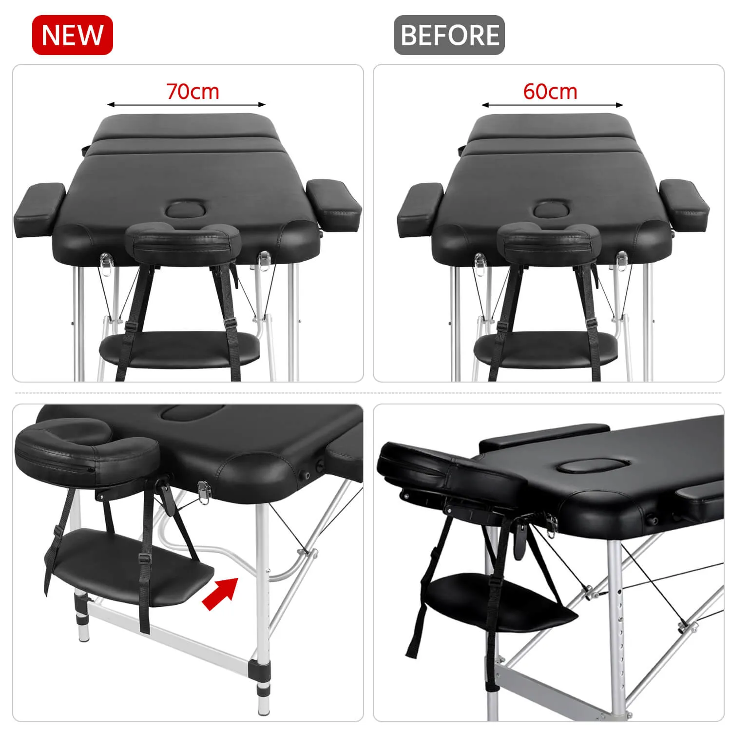 Yaheetech 28“ Adjustable Massage Bed