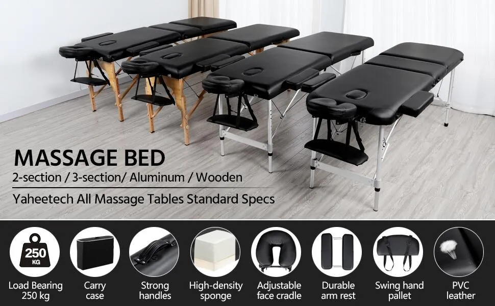 Yaheetech 84 Inch Adjustable 2 Fold Salon Bed