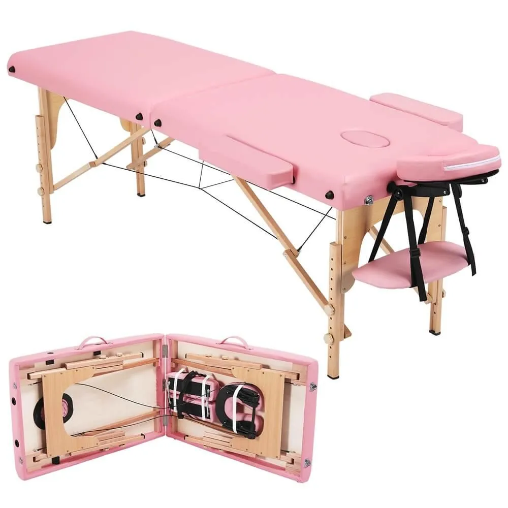 Yaheetech 84 Inch Adjustable 2 Fold Salon Bed